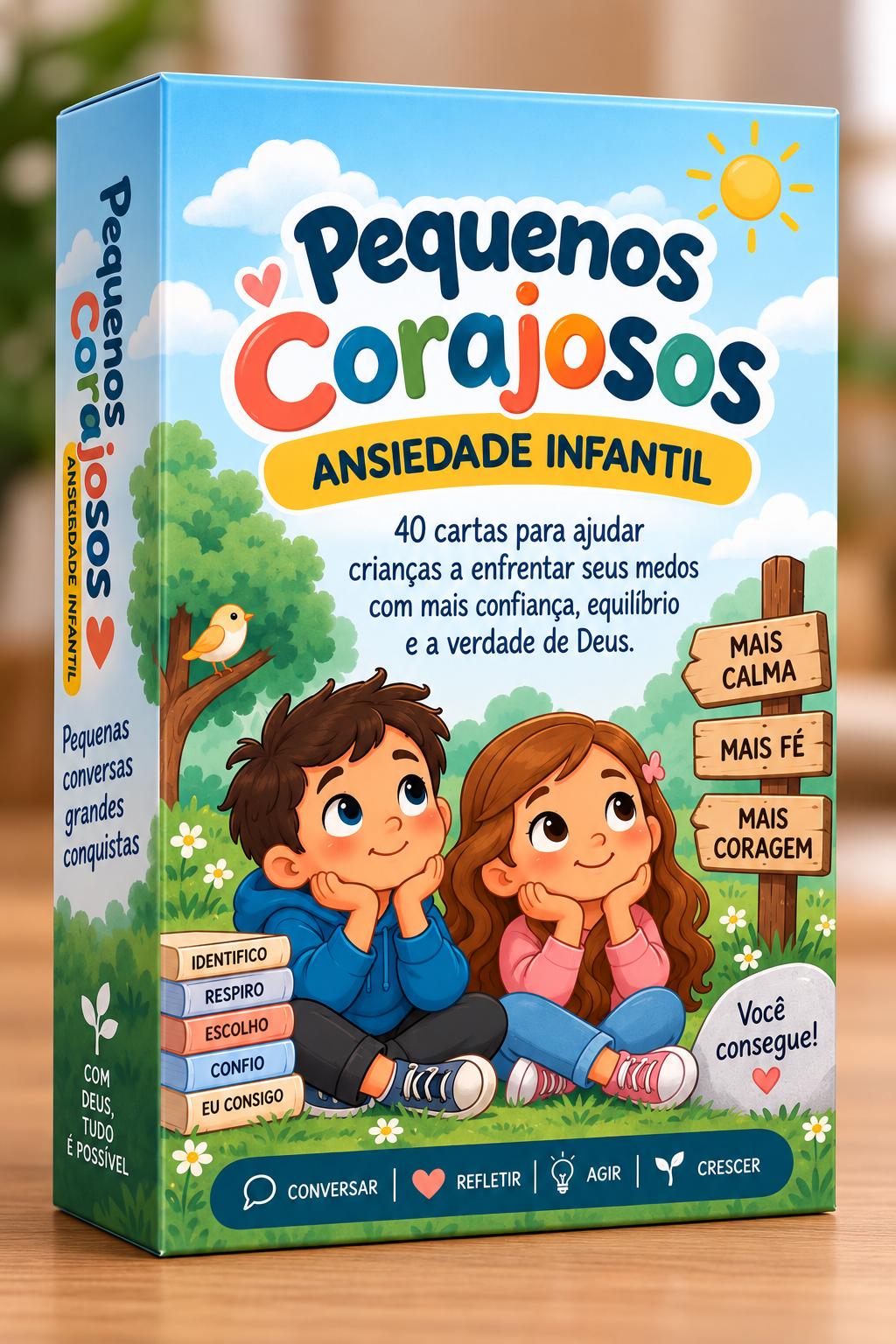 Caixa do baralho Pequenos Corajosos — Ansiedade Infantil